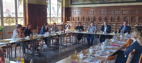 Er&ouml;ffungsveranstaltung - Demokratieprojekt in Ratssaal in Artern (Foto: Aileen Rothenberg)