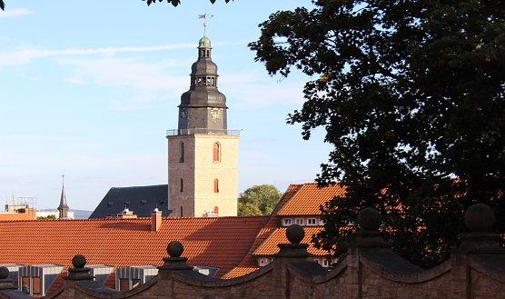 Trinitatiskirche in Sondershausen, Blick vom Sondersh&auml;user Schloss (Foto: Eva Maria Wiegand)