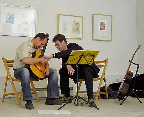 Thomas M&uuml;ller-Pering im Unterricht (Foto: Kunsthof Friedrichsrode)