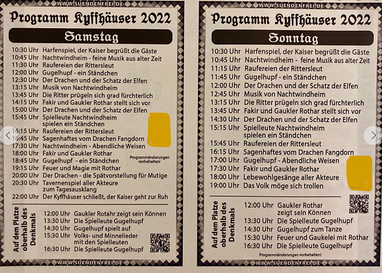 Programm (Foto: Stadt) Programm (Foto: Stadt)