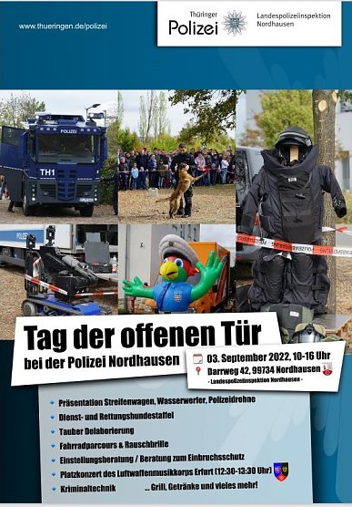 Tag der offenen T&uuml;r der Landespolizeiinspektion Nordhausen (Foto: Landespolizeiinspektion Nordhausen)