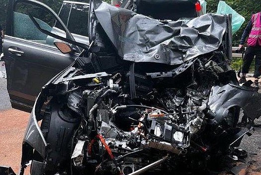 Verunfallter waren auf der B 249 (Foto: Polizei) Verunfallter waren auf der B 249 (Foto: Polizei)