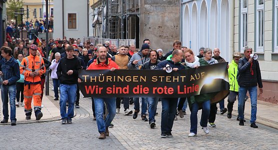 Montagsmarsch in Sondershausen (Foto: S. Dietzel)