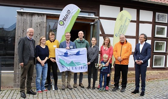 Pr&auml;mierung der Gewinner im Rahmen der Challenge. Mit BUND Th&uuml;ringen und Th&uuml;ringer Umweltministerium 1. v.li. Dr. Sch&auml;fer) (Foto: Eva Maria Wiegand)