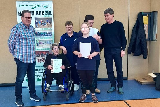 Pokalspiel im Hallenboccia im Östertal (Foto: TBRSV Hallenboccia) Pokalspiel im Hallenboccia im Östertal (Foto: TBRSV Hallenboccia)