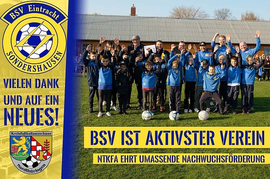 Aktivster Verein der Saison 2021/ 2022 (Foto: BSV Eintracht Sondershausen e.V. Christian Hettler) Aktivster Verein der Saison 2021/ 2022 (Foto: BSV Eintracht Sondershausen e.V. Christian Hettler)