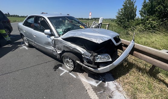 Unfall heute Mittag (Foto: Silvio Dietzel)
