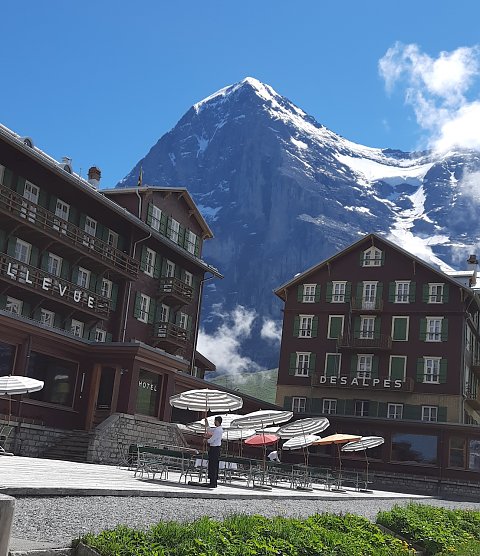 Blick auf die Eiger-Nordwand (Foto: D. Arndt) Blick auf die Eiger-Nordwand (Foto: D. Arndt)