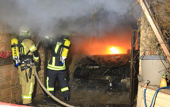 Garagenbrand in Sondershausen (Foto: Silvio Dietzel)