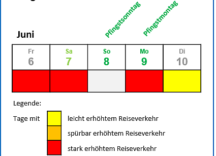 Staugefahr am Pfingstwochenende (Foto: Autobahn GmbH) Staugefahr am Pfingstwochenende (Foto: Autobahn GmbH)
