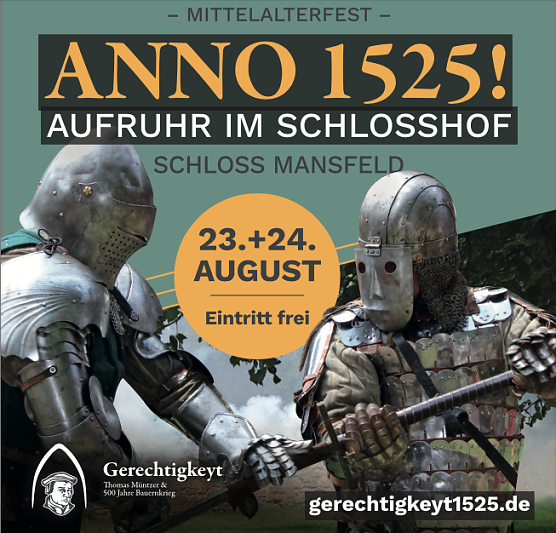 Aufruhr im Schlosshof (Foto: Standortentwicklungsgesellschaft Mansfeld-S&uuml;dharz mbH)