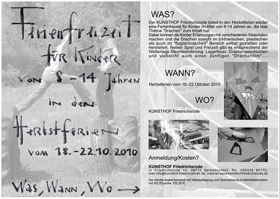 Ferienfreizeit (Foto: Kunsthof Friedrichsrode) Ferienfreizeit (Foto: Kunsthof Friedrichsrode)
