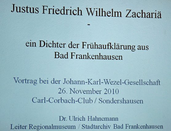 Vortrag Dr. Hahnemann (Foto: Karl-Heinz Herrmann)