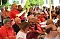 Fans und Cheftrainer des Th&uuml;ringer HC Herbert M&uuml;ller verabschieden neun Spitzenhandballerinnen in Bad Langensalza