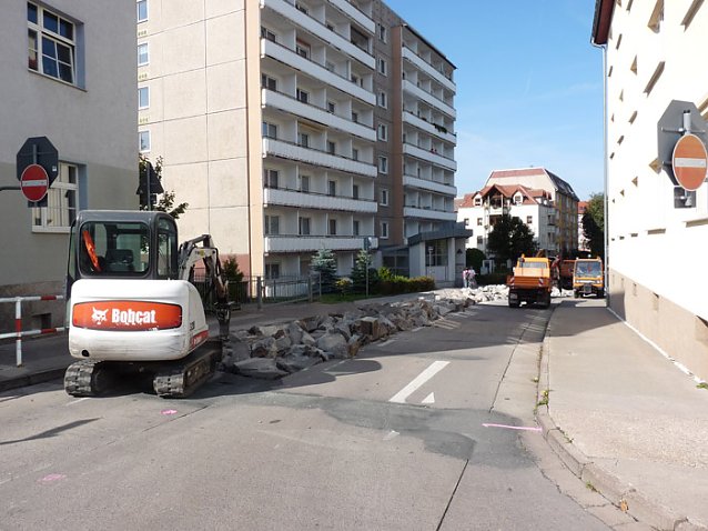 Bild: Bauarbeiten Karnstra&szlig;e