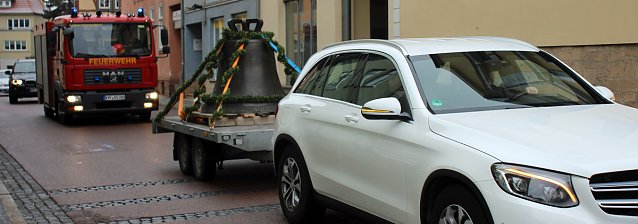 Bild: Die erste Glocke f&uuml;r Trinitatiskirche in der Stadt