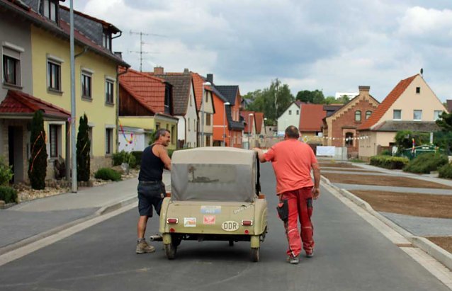 Bild: Aufatmen in Jecha, der Verkehr rollt wieder