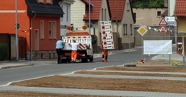 Bild: Aufatmen in Jecha, der Verkehr rollt wieder