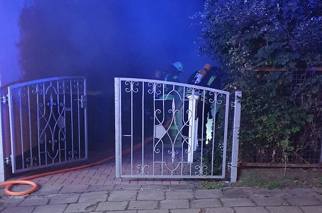 Bild: Brandstelle heute Nacht in Sondershausen