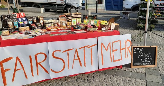 Bild: Faire Woche auch auf dem Markt