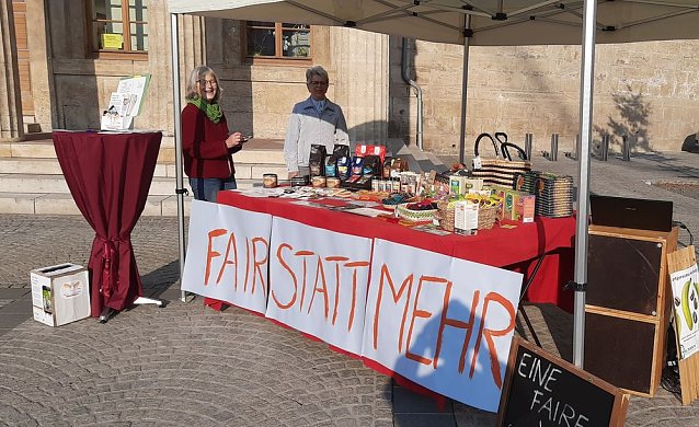 Bild: Faire Woche auch auf dem Markt