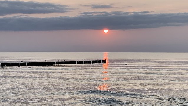 Bild: Sonnenuntergang bei Wustrow im Fischland