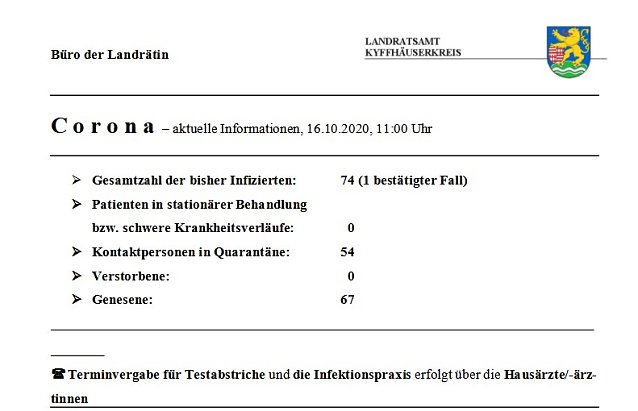 Bild: Noch eine infizierte Person mehr...