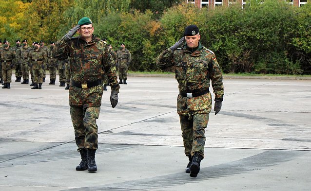 Bild: Kommandeurswechsel beim Panzerbataillon 393 "Th&uuml;ringer L&ouml;we" in der Kyffh&auml;user Kaserne Bad Frankenhausen statt....