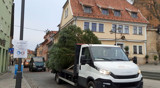 Bild: Auch in Sondershausen steht der Weihnachtsbaum