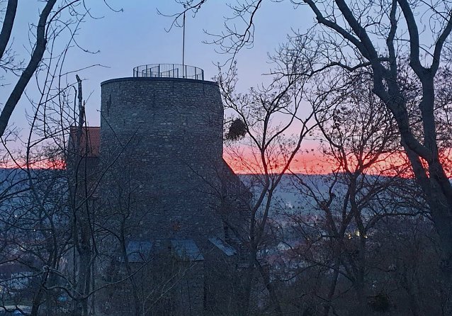 Bild: Abendrot &uuml;ber dem Hausmannsturm
