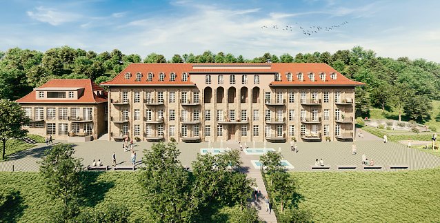 Bild: Modell des zuk&uuml;nftige Ferienresorts SALZGUT" 