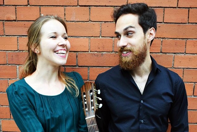 Bild: Duo L`Eraclito -Sopranistin Marina Alishauskaite; Gitarristen Diego Chac&oacute;n