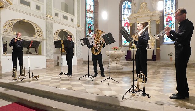 Bild: Bl&auml;ser im Rahmen des Th&uuml;ringer Orgelsommers in der UNterkirche in Bad Frankenhausen
