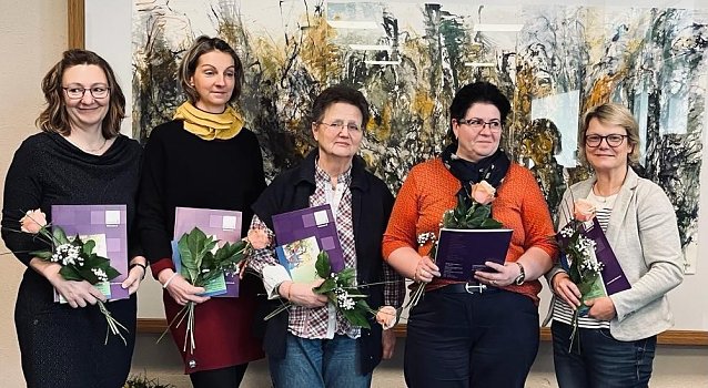 Bild: v.li.n.re.:  Nicole Rosenau, Lysann Remitschka, Dorothea Reich, Grit Ostwald, Katrin Fischer