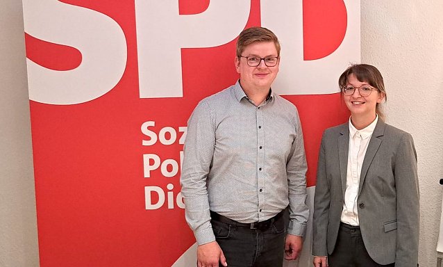 Bild: Sascha Schwerdt und Alexandra Wallroth wollen f&uuml;r die SPD im Kyffh&auml;userkreis ein Landtagsmandat erringen