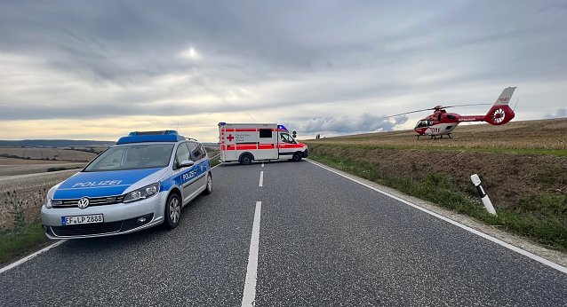 Bild: Unfall auf der B4 heute Nachmittag 