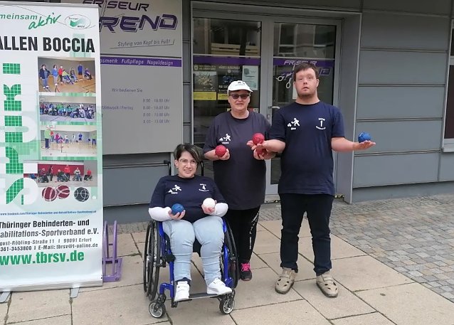 Bild: Boccia-Stand zum Weinfest im September 2023