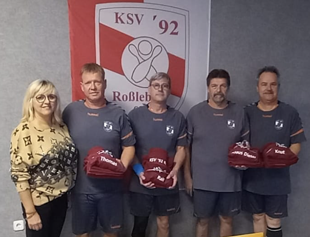 Bild: v.l.: Petra Gensch, Thomas Gensch (562 Hz.), Ralf Schr&ouml;der (519 Hz.), KD. Arnold (588 Hz., TB) u. Knut Herzau (539 Hz.)