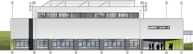 Bild: Model der neuen Turnhalle