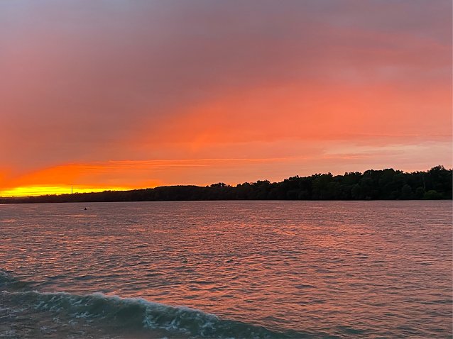 Bild: Sonnenuntergang &uuml;ber der Donau