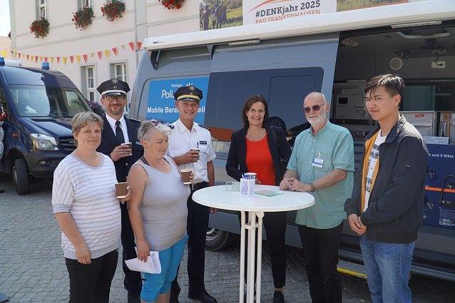 Bild: Die Landespolizeiinspektion war j&uuml;ngst zu Gast auf dem Marktplatz in Bad Frankenhausen