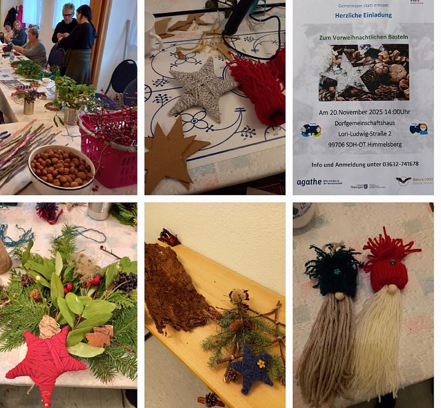 Bild: Vorweihnachtliches Basteln im Seniorentreff in Himmelsberg