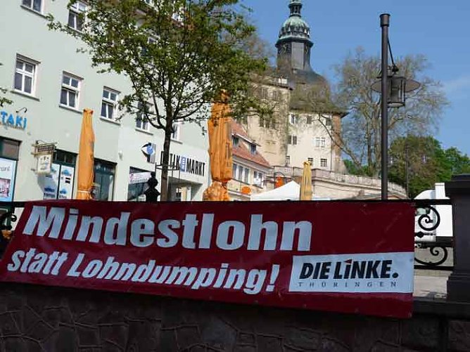 Mindestlohn statt Lohndumping! (Foto: Karl-Heinz Herrmann)