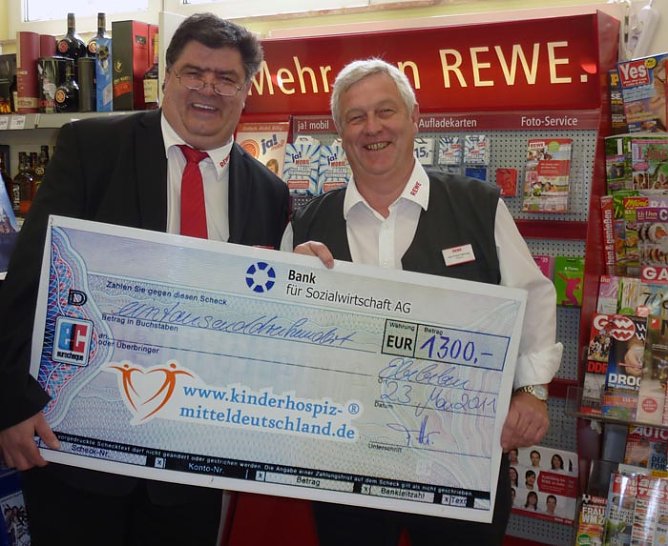 Unterst&uuml;tzung f&uuml;r Kinderhospiz (Foto: Rewe)