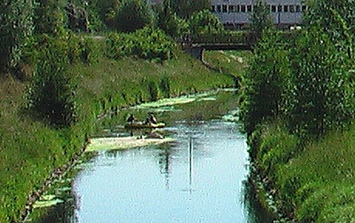 Schlauchboot auf der Wipper (Foto: privat)
