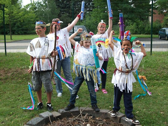 Im DOMizil waren die Indianer los (Foto: Domizil Bad Frankenhausen)