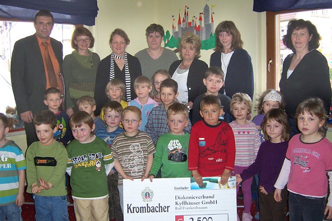 Spende Krombacher Brauerei an Kindergarten Artern (Foto: Kindergarten Artern)