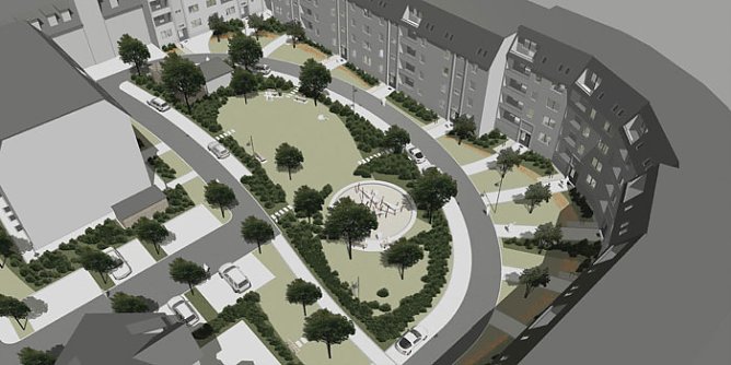 Einweihung Innenhof Quartier Stiftstraße (Foto: Wippertal Wohnungsgesellschaft) Einweihung Innenhof Quartier Stiftstraße (Foto: Wippertal Wohnungsgesellschaft)