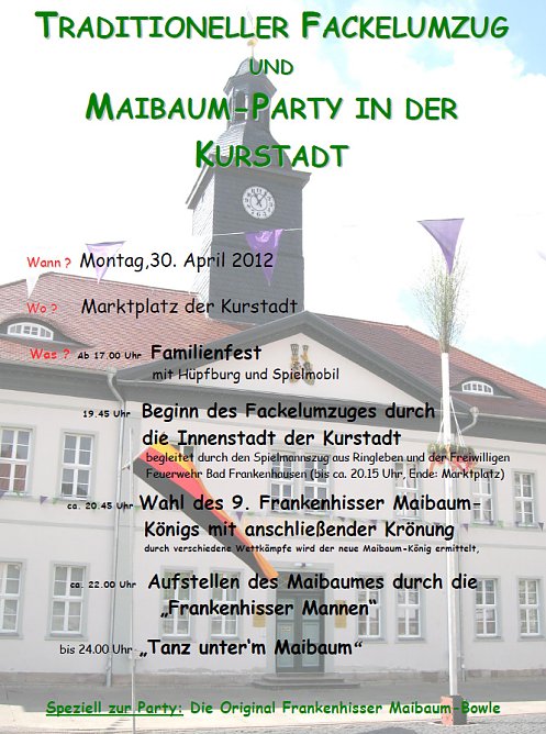 13. Auflage Maibaum-Party (Foto: Stadt Bad Frankenhausen)
