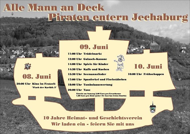 Piraten entern Jechaburg (Foto: Heimatverein Jechaburg) Piraten entern Jechaburg (Foto: Heimatverein Jechaburg)